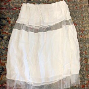 Tobi White Mesh Shift Dress